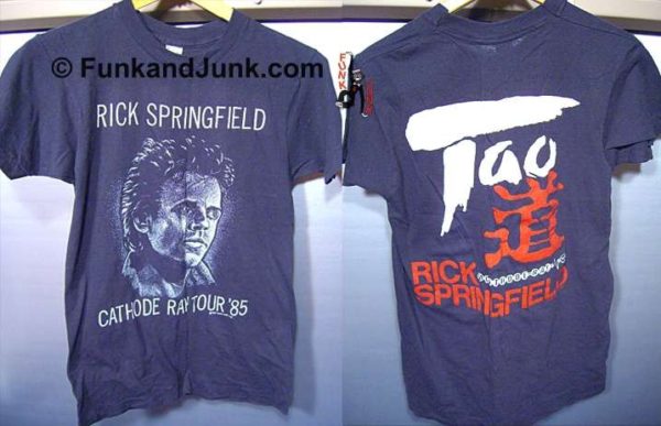 Rick Springfield Cathode Ray with Tao Tour 1985 T shirt