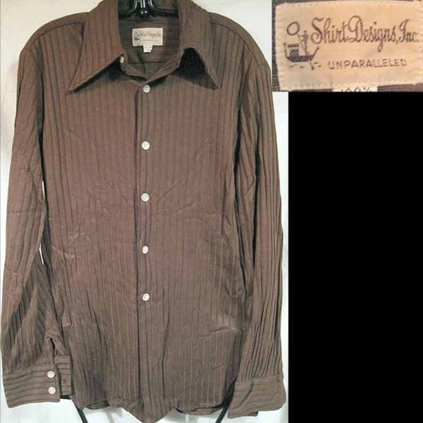 Shirt Designs Inc Brown Ribbed Surfers Long Sleeve Shirt