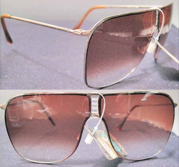 Foster Grant Oversized Aviators with Clear Panel Bridge