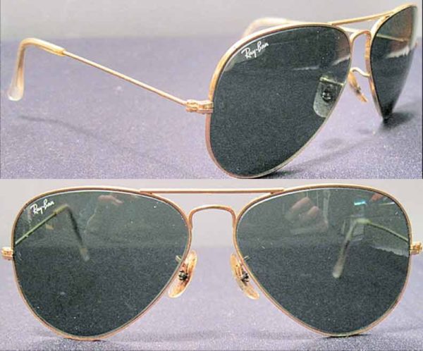 Ray Ban Gold Aviator Mens Sunglasses