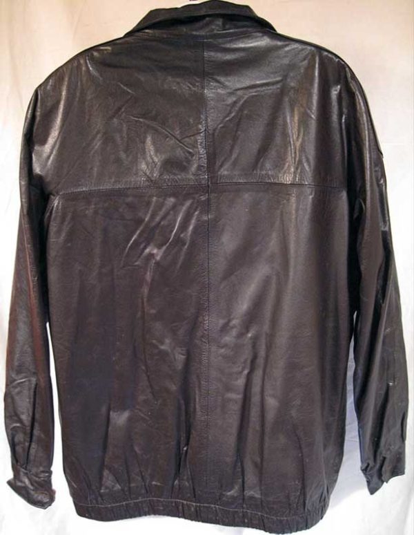 West Bay Bomber Jacket Style light weight Leather Jacket - Image 2