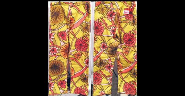 Jams by Surf Line Fantastic Gold Floral Hawaiian Long Pants