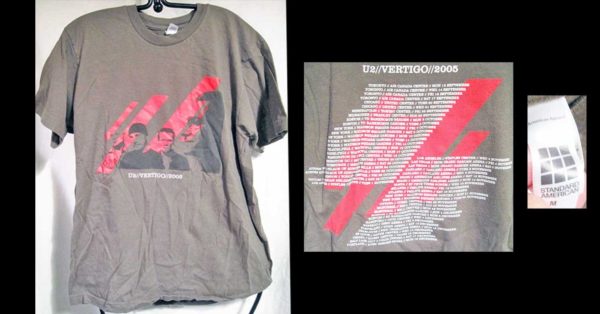 U2 2005 Vertigo Tour Concert T-shirt