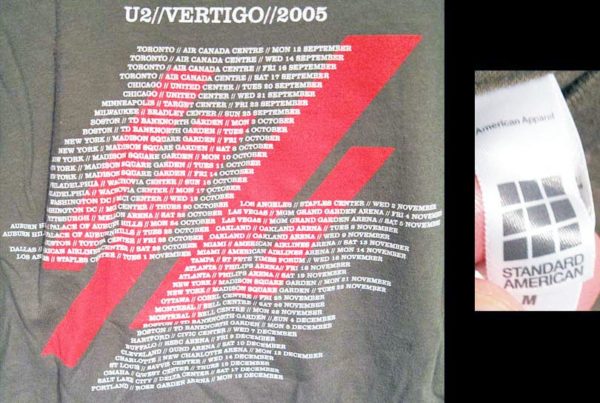 U2 2005 Vertigo Tour Concert T-shirt - Image 2