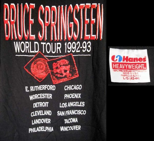 Bruce Springsteen 1992-1993 Tour Concert T-shirt - Image 2